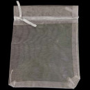 100 organza bags, 12x10cm, silver grey