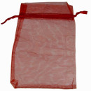 100 organza bags, 15x10cm, red