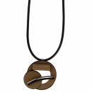 Waxcord necklace with pendant brown