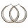 Earrings, 60mm, silver