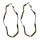 Earrings, 40mm, silver