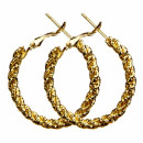 Earrings, 30mm, gold