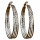 Earrings, 60mm, silver