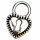 50 Pendant / Charms heart, Silver, 17x12mm