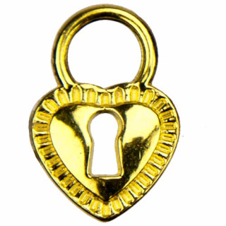 50 Anhänger / Charms Herz, Gold, 17x12mm