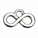50 Pendants / Charms Infinity, Silver