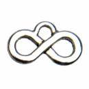 50 Anhänger / Charms Unendlichkeit, Silber