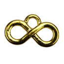50 Anhänger / Charms Unendlichkeit, Gold