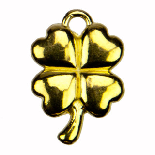 50 Pendant / Charms cloverleaf, gold
