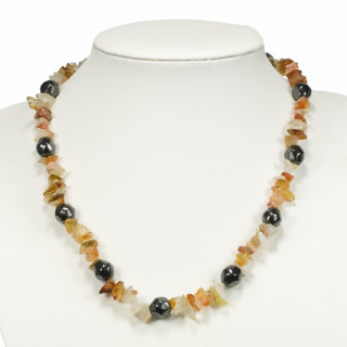 Magnetic chain with agate chips