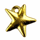 100 Pendant / Charms Star, Gold