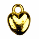 50 Pendant / Charms heart, gold