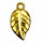 25 Pendant / Charms leaf, gold