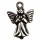 100 Pendants / Charms Angel, Silver