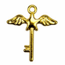 50 charms / pendants key, gold