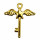 50 Anhänger / Charms Schlüssel, Gold