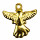 50 Pendants / Charms Angel, Gold