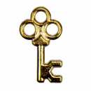 50 Anhänger / Charms Schlüssel, Gold
