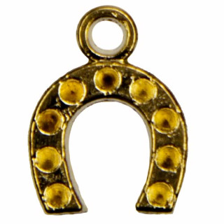 100 Pendant / Charms Horseshoe, Gold