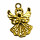 50 Anhänger / Charms Engel, Gold