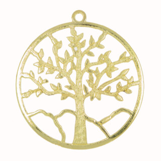 Anhänger Lebensbaum, 57mm, Gold