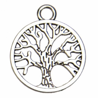 pendant tree of life, 30mm, silver