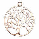 Pendant tree of life, 44mm, rose gold