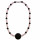 necklace rose quartz/lava, circle