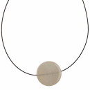 Necklace with pendant white agate