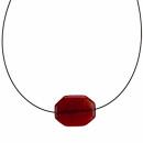 Necklace with pendant red agate