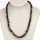 Necklace mother of pearl, black, matt, AB, 8mm