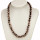 Necklace mother of pearl, brown, matt, AB, 10mm
