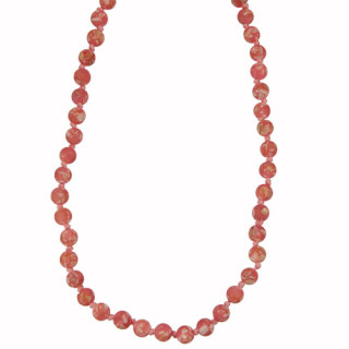 Necklace mother of pearl, pink, matt, AB, 10mm - only 2pcs left!