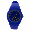 Silicon watch, 4,7 x 25cm, blue, no battery check!