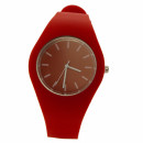 Silicon watch, 4,7 x 25cm, red, no battery check!