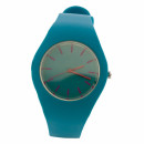 Silicon watch, 4,7 x 25cm, turquoise, no battery check!
