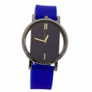 Modische Uhr mit Silikonarmband, Blau