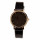 Armbanduhr mit Glitzereffekt, Schwarz/Rose, ohne Batteriecheck!