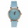 Armbanduhr mit Glitzereffekt, Hellblau/Rose, ohne Batteriecheck!