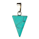 Pendant triangle, synth. turquoise