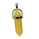 Anhänger Pendel, 40x8mm, gelbe Jade