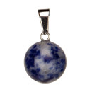 Pendant ball, white sodalite