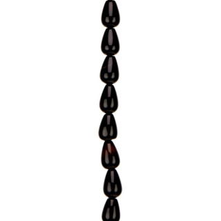 strand black agate, drops 12x8mm