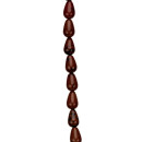Strang Mahagoniobsidian, Tropfen 12x8mm