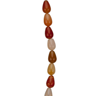 strand red agate, drops 12x8mm