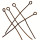 500g 9-pins, 45mm, antique red