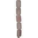 strand rose quartz, rectangle 18x13mm
