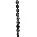Strang Schneeflockenobsidian, Oval 10x8x5mm - nur noch 2...