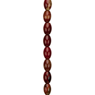 strand red jasper, olive 12x8mm