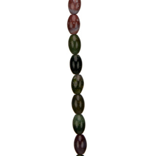 strand indian agate, olive 12x8mm